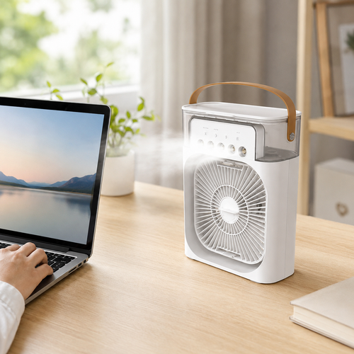 Fraîk — Ventilateur Rafraîchisseur d'Air Portable 3-en-1